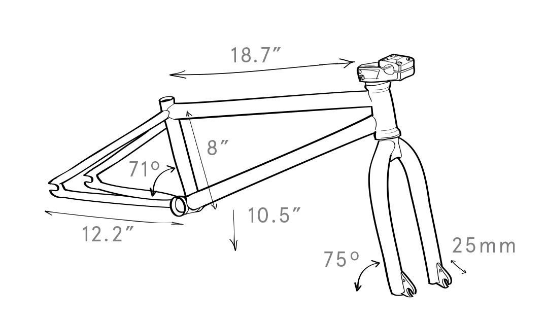 Sierra 18" Frameset Specs